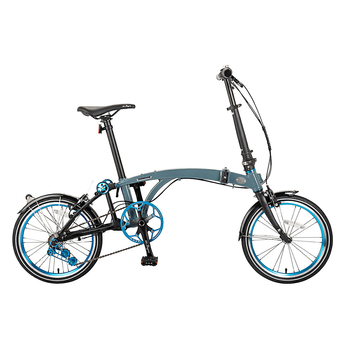 180Degree 16インチ内装3段変速折りたたみ自転車CARRI-CLE(キャリクル)ブルーグレー(67529)｜生活オアシス 59,364円