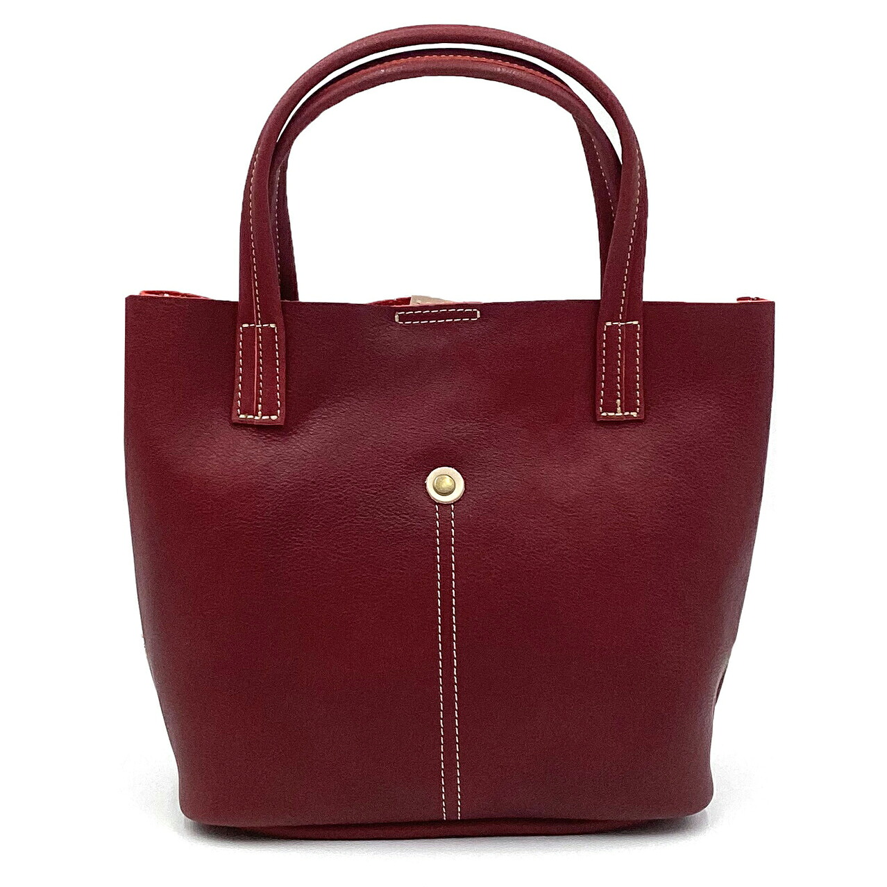 Laisser Faire ピエーザ シュリンクレザー牛革ハンドバッグ510318-30レッド｜生活オアシス