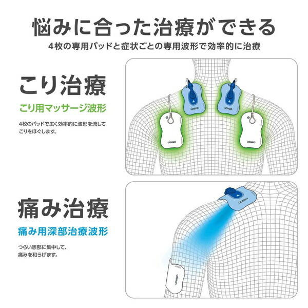 市場 送料無料 OMRON マッサージ器 本体セット HV-F5300 電気治療器 家庭用 痛みに オムロン 低周波治療器 管理医療機器 肩こり