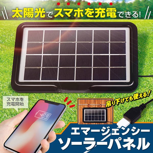 市場 太陽光でスマホ充電 USBグッズの充電に 薄型 ソーラーチャージャー 太陽光発電 ソーラーパネル アウトドア特集