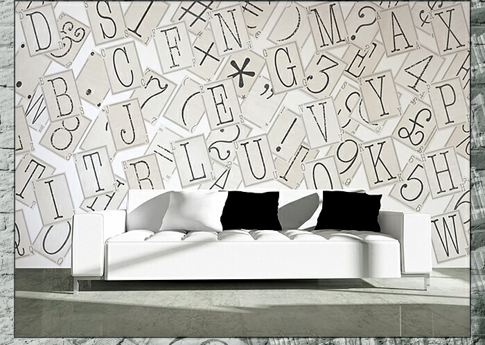 壁紙 イギリスブランド 数字 施工 Typography002 タイポグラフィ002 ビニールシート C64p Typo B4サイズ 002 輸入壁紙 病院用 デザイン 1wall 64枚入り 粉のり付きインポート壁紙 おしゃれ 海外製 クロス Diy リフォーム 撮影 背景 背景紙 店舗 装飾 インテリア