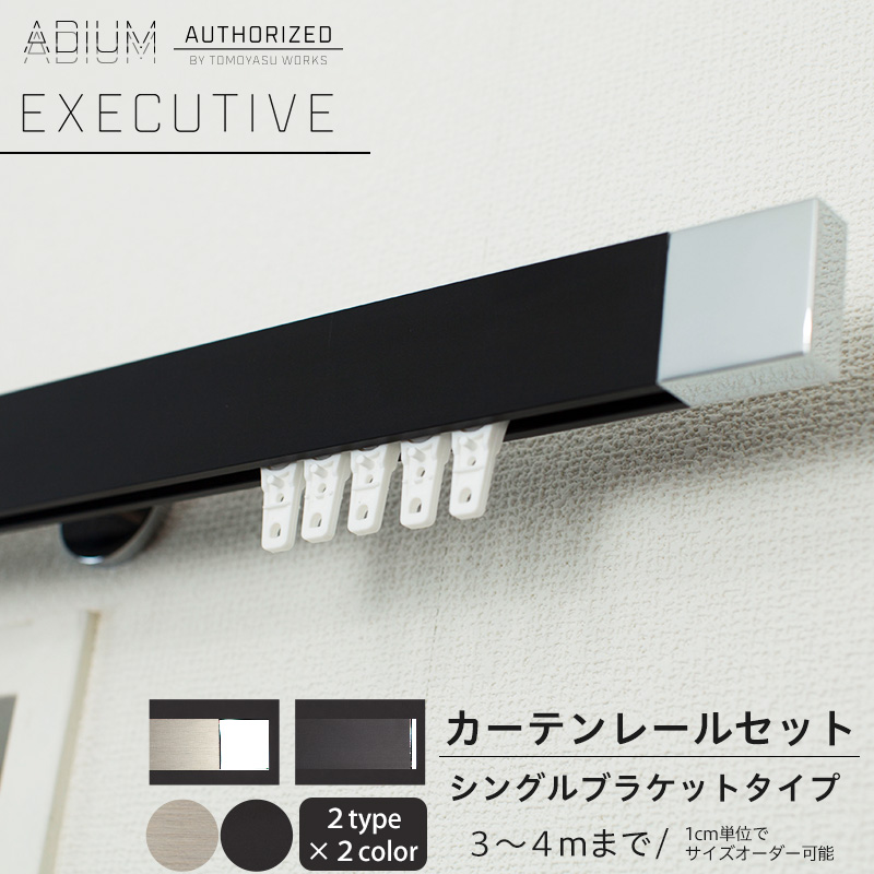 カーテンレール シングル アイアン セット おしゃれ ADIUM AMBASSADOR