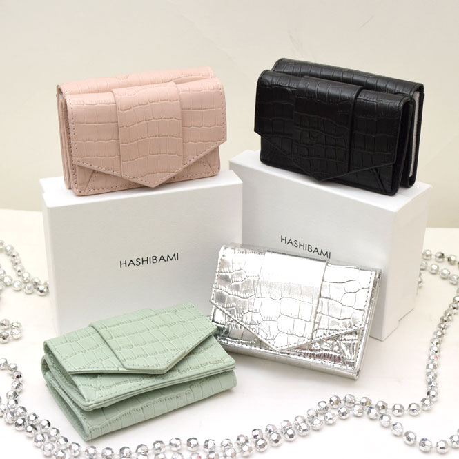 特売 ショップ袋おまけ付 Hashibami ハシバミ フェズ クロコウォレット 財布 Mini Wallet 信頼 Www Butterflyresidence Com