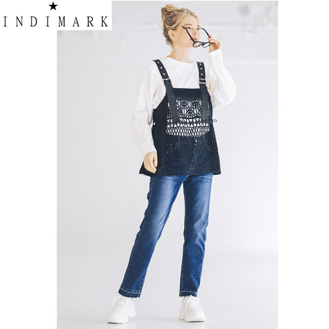 本日限定 +12倍還元♪【最大49倍×マラソン限定クーポン対象】ショップ袋おまけ付【INDIMARK インディマーク】ボーイズヘム デニム ベーシックブルー WJ165 「神デニム」※サイズ交換OK【送料無料】正規品