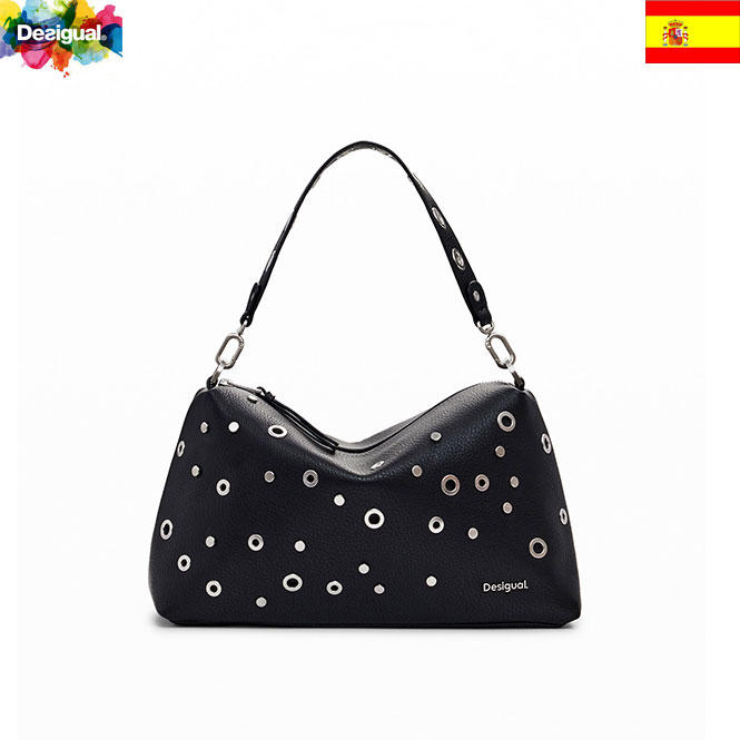 ラスト一点!期間限定値下げ!【SALE★セール】【30%OFF】2026【Desigual デシグアル】スタッズ付きハンドバッグ25saxp96【送料無料】正規品 返品不可