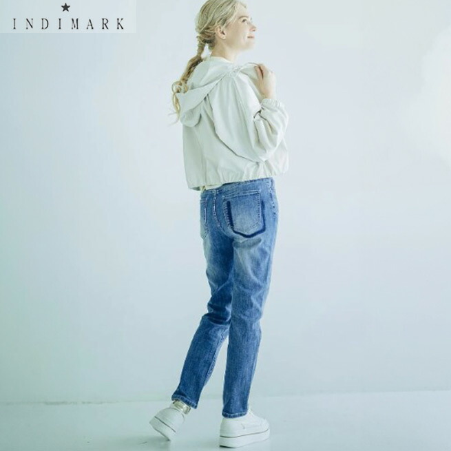 全品+10倍♪【最大47.5倍×マラソン限定クーポン】ショップ袋おまけ付 2026【INDIMARK インディマーク】グリッチラインポケット ニューボーイフレンドデニム ユーズド WJ205「神デニム」※サイズ交換OK【送料無料】正規品|selectshop PROLOGUE