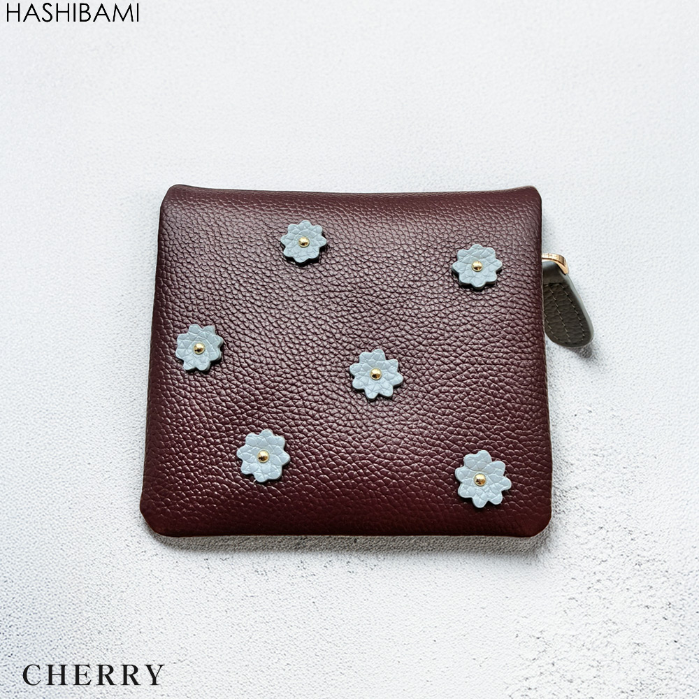 全品+10倍♪【最大47.5倍&times;マラソン限定クーポン】期間限定値下げ！即納可能！◇ショップ袋おまけ付◇【Hashibami ハシバミ】 財布 スモールフラワー ハーフウォレット 二つ折り【送料無料】　正規品｜selectshop PROLOGUE