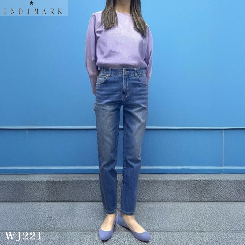 本日限定 +12倍還元♪【最大49倍×マラソン限定クーポン対象】ショップ袋おまけ付 2026【INDIMARK インディマーク】リリース テーパード デニム ブリーチ WJ221 「神デニム」※サイズ交換OK【送料無料】正規品