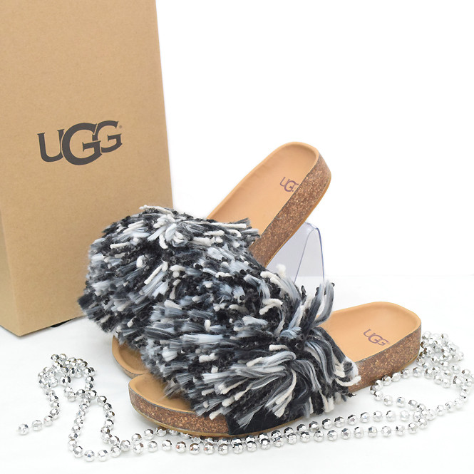 ugg fringe slides