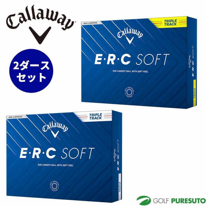 【新品】Callaway ERC Soft ゴルフボール 12個入り ×3 Callaway キャロウェイ ERCソフト トリプル・トラック ゴルフボール 1