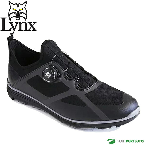 リンクス ゴルフシューズ SK53 スパイクレス メンズ SK-53 3E相当 Lynx ダイヤル式 スパイクレスシューズ 黒 軽量 おしゃれ ブランド