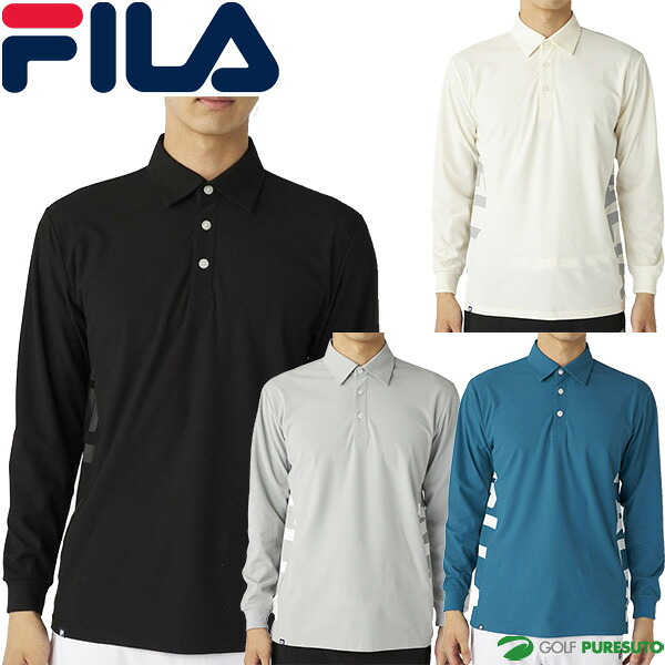 フィラ ゴルフ 長袖 ポロシャツ サイドロゴ メンズ 785-560 トップス ゴルフウェア 2025年秋冬モデル FILA GOLF 秋冬ウェア 785560 おしゃれ ブランド