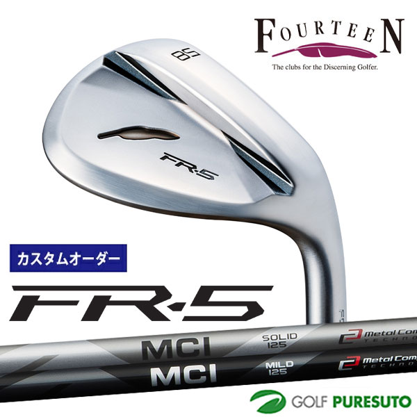 カスタム購入注文 フォーティーン FR-5 ウェッジ パール繻子入眼 ウェッジ MC105 SOLID MILD WEDGE 炭素立て坑 フォーティーンオリジナルグリップ FOURTEEN エフアールファイブ 【■Kag■】 クラブ-スポーツ・アウトドア