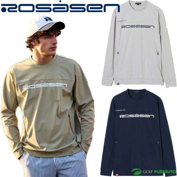 ロサーセン 長袖 クルーネックプルオーバー 超撥水 ルーネックミドラー プルオーバー メンズ 044-35212 トップス ゴルフ御召しもの 2026年春夏ひな形 ROSASEN 春夏御召しもの 今めかしい ブランド名