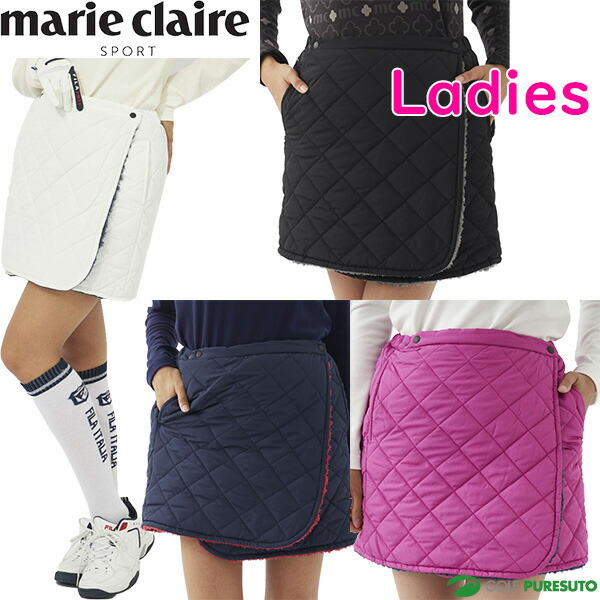 ニューバランスゴルフリバーシブルロゴラップスカートダウン生地ゴルフ女子防寒 吸湿発熱性 ライトダウン スカート (WOMENS SPORT) | new balance golf