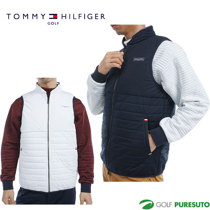トミーヒルフィガー ゴルフ 圧着キルト 中綿 ベスト THMA467 ゴルフウェア トップス 2024年秋冬モデル TOMMY HILFIGER おしゃれ