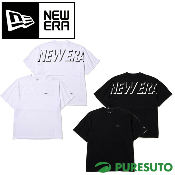 ニュー エラ NEW ERA ユニセックス  半袖Tシャツ オーバーサイズド ドロップショルダー  Tシャツ Shadow Logo ホワイト 14410160 半袖 オーバーサイズド ドロップショルダー パフォーマンス T