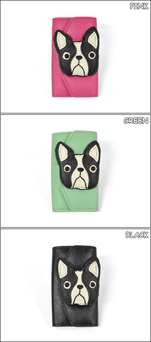 安売り FLAPPER フラッパー ブブリン 犬 イヌ いぬ キーケース レディース 4連 フェイクレザー レザー 合成皮革 合皮 雑貨 犬グッズ  フレンチブルドッグ ボストンテリア ブブリンキーケース ピンク グリーン ブラック 緑 黒 r pivopix.com