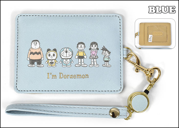 代引不可 ドラえもん I M Doraemon リール付き パスケース 子供 子供用 子ども こども キッズ ジュニア 女の子 女子 男の子 男子 保育園 幼稚園 小学生 中学生 高校生 大学生 学生 定期入れ ストラップ付き 1枚 リール 可愛い かわいい おしゃれ キャラクター グッズ
