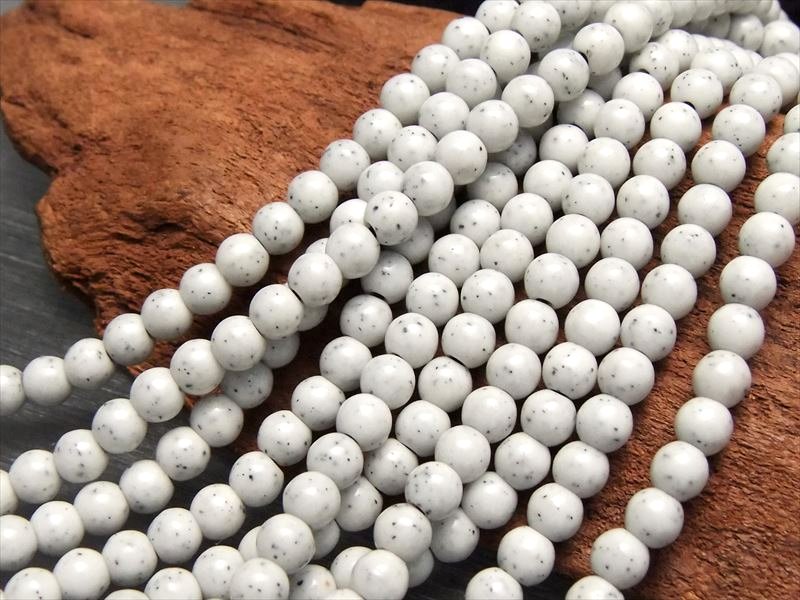 楽天市場】○【約8mm珠 北投石 ホワイトタイプ 連】一連 約38-40cm
