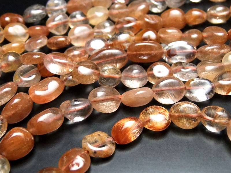 ★特選一連★万能の石【天然レッドガーデンファントム入り水晶8mmラウンド連】❤️ 12mm珠 天然レッドクリスタル(レッドガーデン、レッドファントム