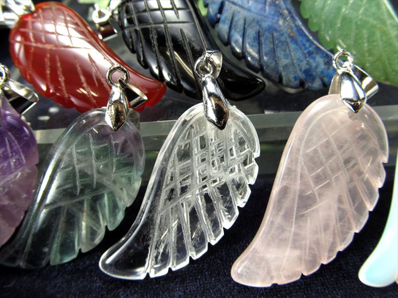 楽天市場】○マルチカラー【フローライト エンジェル 彫刻置物】1個