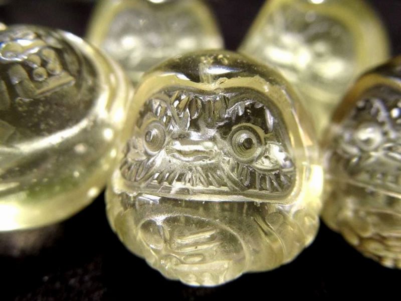 楽天市場】☆一点物☆【モチーフビーズ】リビアングラス だるま No.07