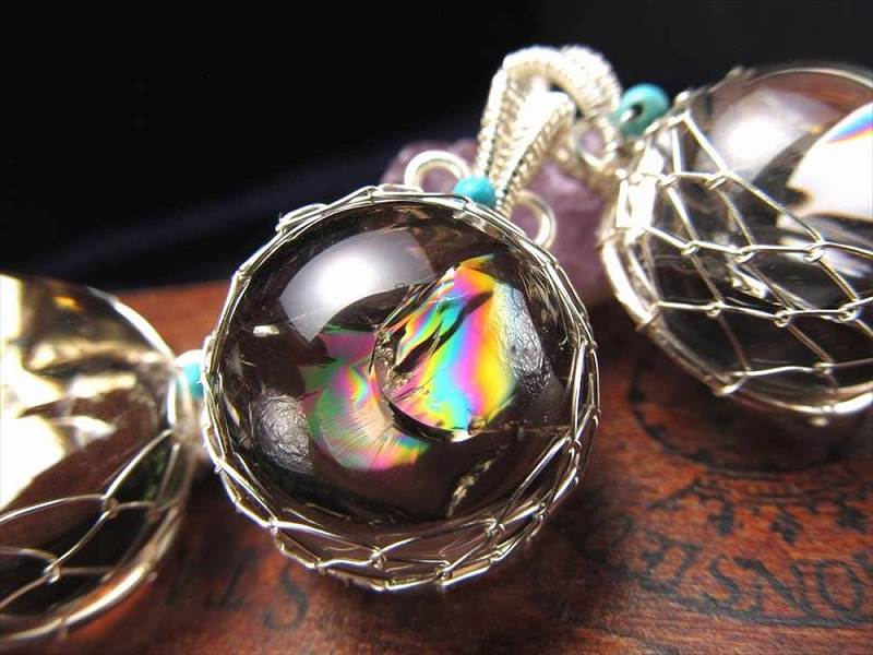 楽天市場】AAA アイリスクォーツ ペンダントトップ 水晶丸玉