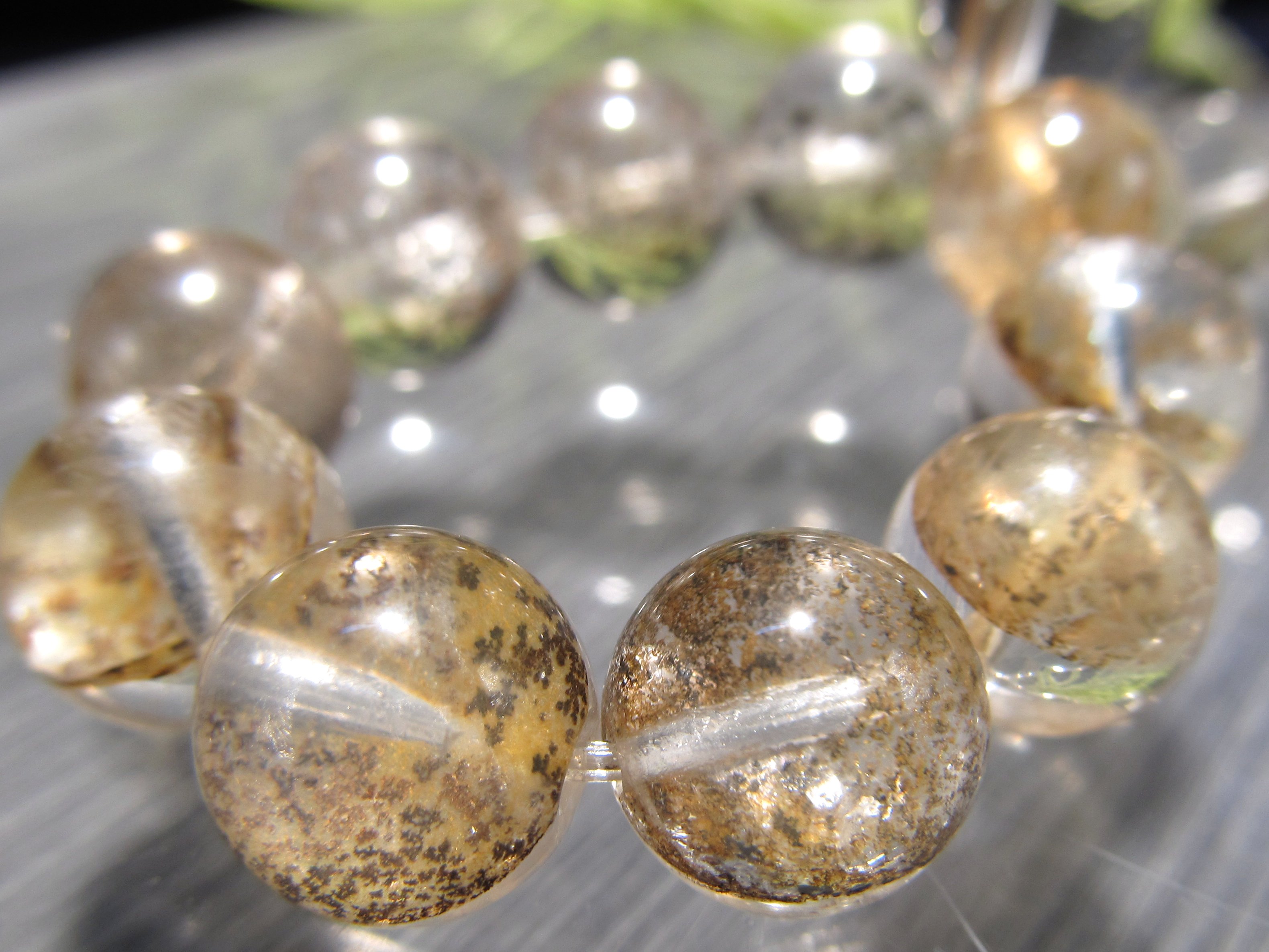 専用宝石質アメジスト×グランディディエライトカレンシルバーブレスレット⌖1134 高品質]グランディディエライトブレスレット/ディープカラー（約