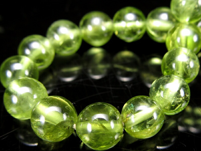 楽天市場】○4A【ペリドット(かんらん石)ブレスレット】7mm×25珠