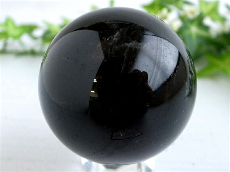 楽天市場】丸玉 天然黒水晶 (モリオン) 60～70mm玉 浄化 魔除け