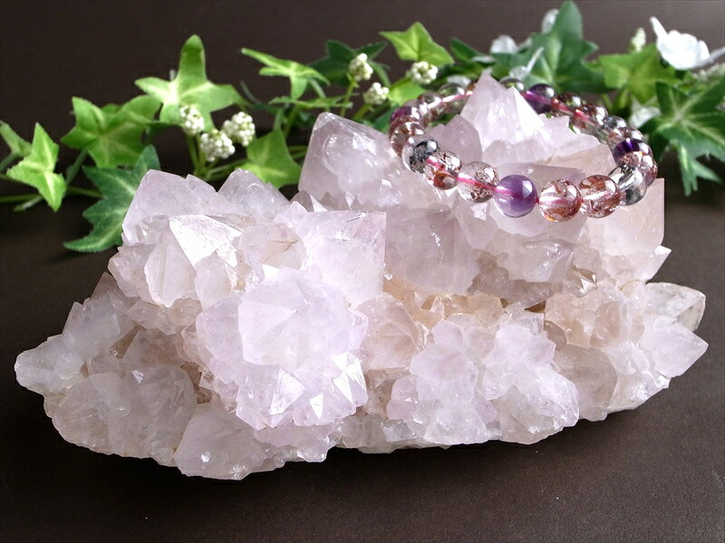 ヒーラーに大人気！ 4A【カクタス アメジスト クラスター原石】最大幅 141mm 重さ 858g 精霊の宿る水晶 紫水晶 サボテンアメジスト 2月 誕生石 １点もの【南アフリカ共和国ムプマランガ州】 パワーストーン 天然石