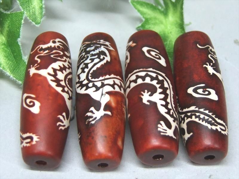 楽天市場】天珠 皇帝龍天珠 五本爪龍天珠 黒 38×12mm ☆ 金運