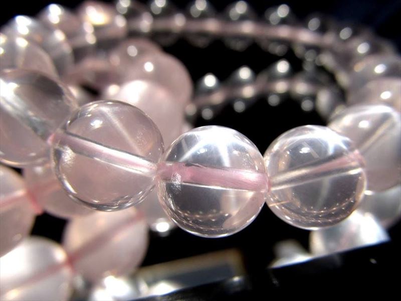 お値打ちグレード 大珠【スターローズクォーツ (紅石英)ブレスレット】14mm-14.5mm×16珠前後 超人気 優しいシルキーピンクカラー 女神と天使のエネルギーが宿る守護石 【マダガスカル産】 パワーストーン 天然石