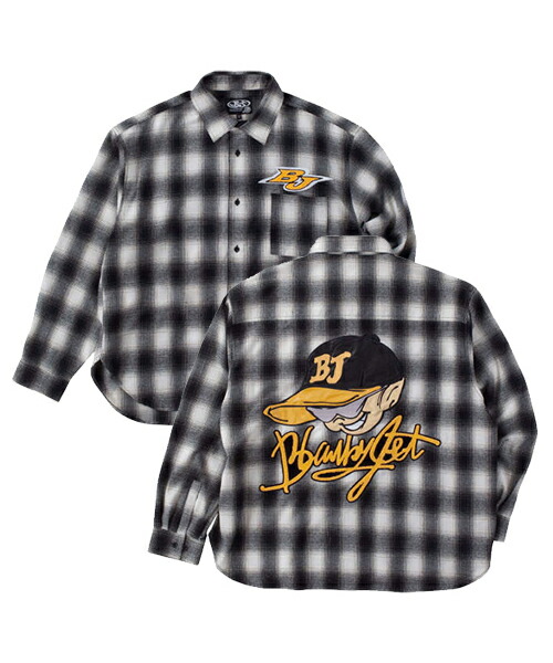 【大きいサイズ】オンブレチェック長袖シャツ【BLANKY JET(ブランキージェット)】メンズ 3L/4L/5L/6L ビッグサイズ｜スポーツのことなら何でもサンシン