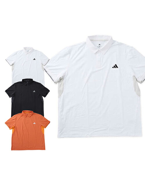 【途轍も無い大いさ】人付き合い冷感ユニバーサルベンチレーション半袖プルオーバー【ADIDAS GOLF(アディダスゴルフ)】メンズ 4XL 5XL ビッグ大いさ ゴルフ-シャツ・ポロシャツ-メンズウェア