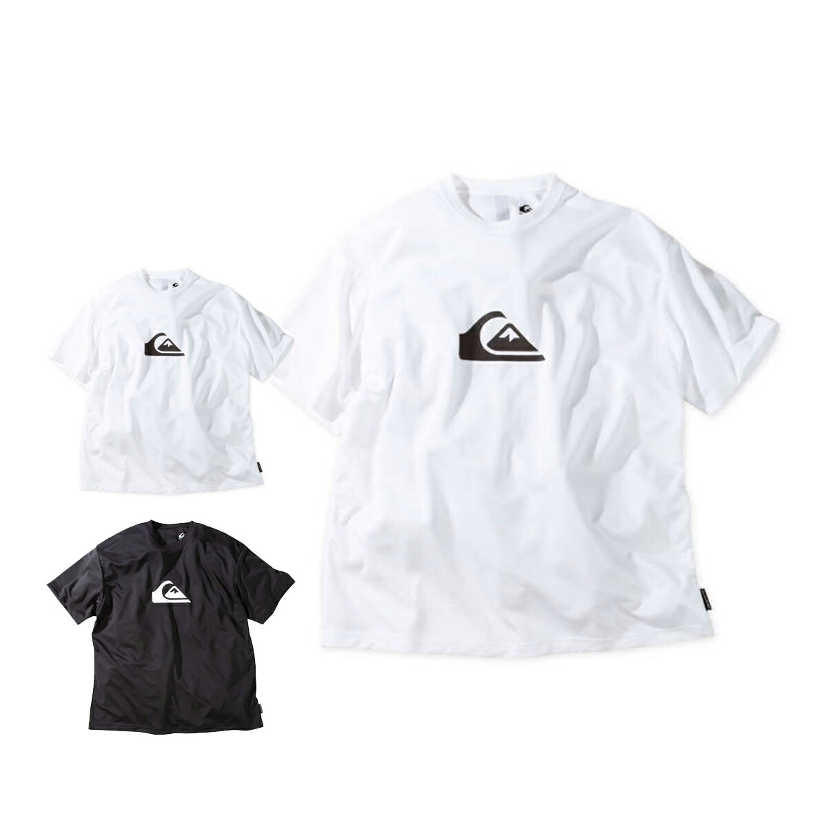 【大きいサイズ】COMP LOGO半袖ラッシュガードTシャツ【QUIKSILVER(クイックシルバー)】メンズ 3L/4L/5L/6L ビッグサイズ ラッシュガード
