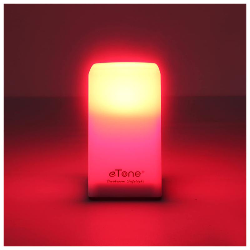 eTone Darkroomポータブルセーフライトランプ635nm波長、USBケーブル付き白黒フィルムおよび白黒印刷用紙の処理に適しています画像