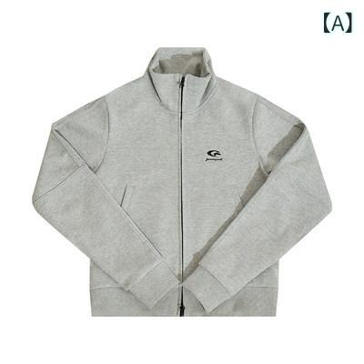 フリース トップス ファスナー GMETRYART Gstar 続きもの レトロ 心地よい ダブル ファスナー 運動競技 遊撃手 厚地の外套 照明ランプ色つや 上衣
