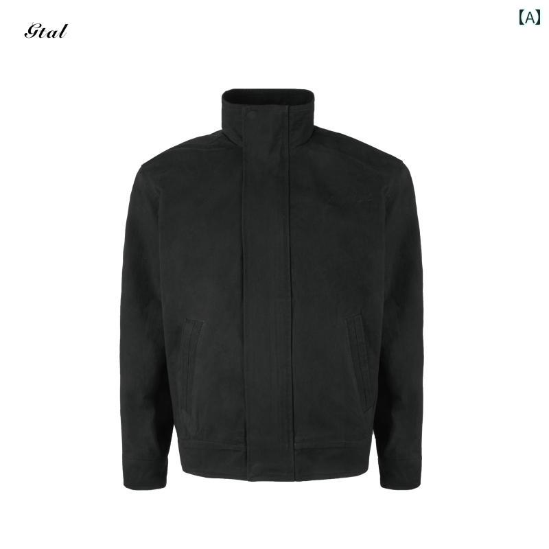 メンズ ライダース 今季 ライダージャケット GTAL 25 AW アメリカン 頑丈な 3 プルーフ フル フェイクファーの スタンドカラー ハンティング ジャケット アウトドア ワークウェア コート。