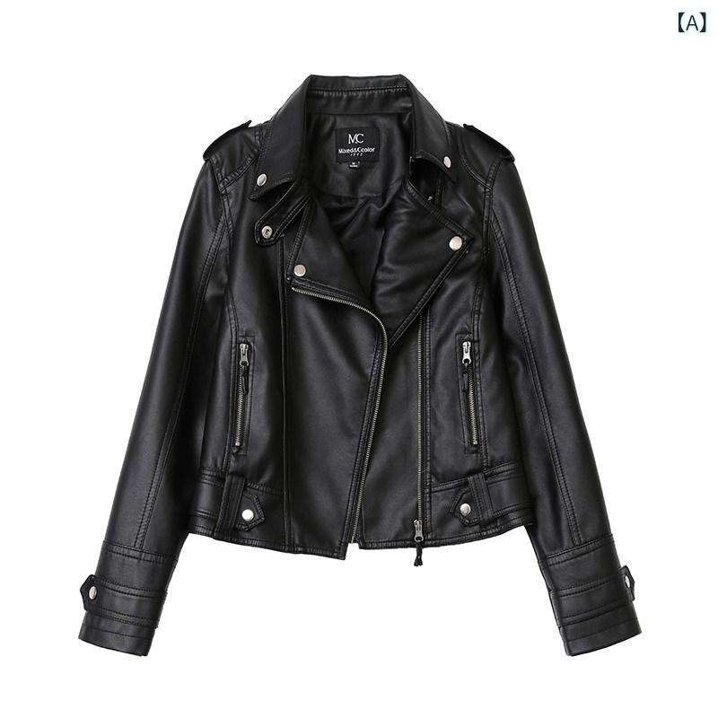 レディース ライダース 今季 韓国 ショート レザージャケット 2025 春秋 レディース スリム レトロ バイク 服 11,722円
