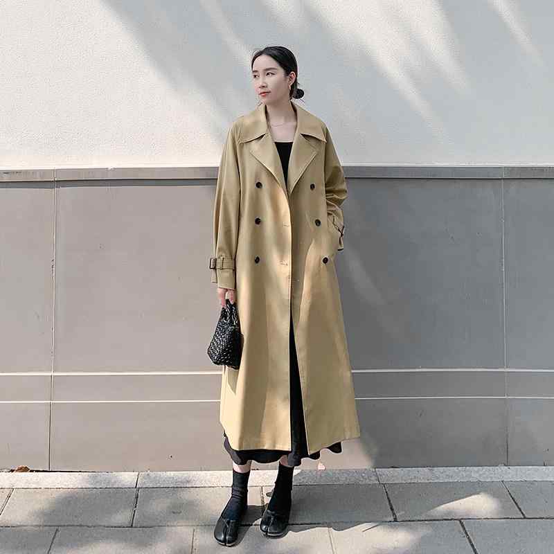 カーキ　コート　レディース ハイエンドの ウィンドブレーカージャケット 女性用 2025 春秋な カーキ色の ゆったり カジュアル 英国 風の コート