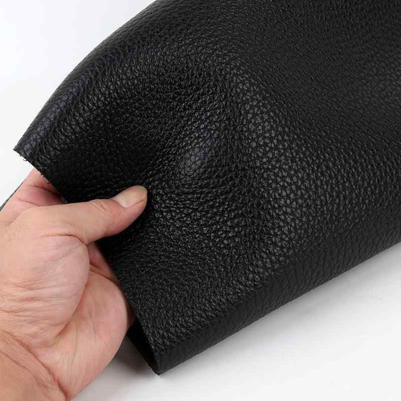 生地 布 レザー 4mm厚の黒い柔らかい革素材ソファの座面や背もたれマウスパッド革製ベッドマットなどに最適な素材。