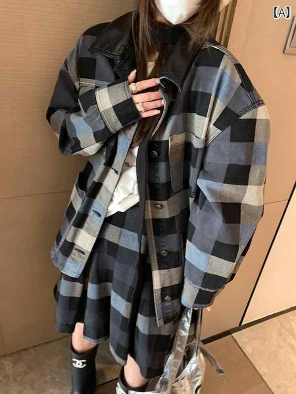 読み合わせる柄 ティーシャツ レディース Laazy レトロ   読み合わせる 柄 ジーンズ上衣 レディース なめし革 馬鹿でかい大いさ 心地好い ジーンズ いの一番