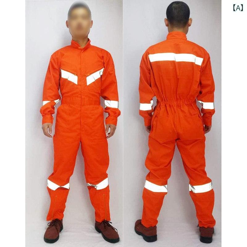 作業着　セット 洞窟 探検 反射 救助 オレンジ 空軍 パイロット ジャンプスーツ パラシュート 作業着 男性 探検と マッピング 冒険 アウトドア
