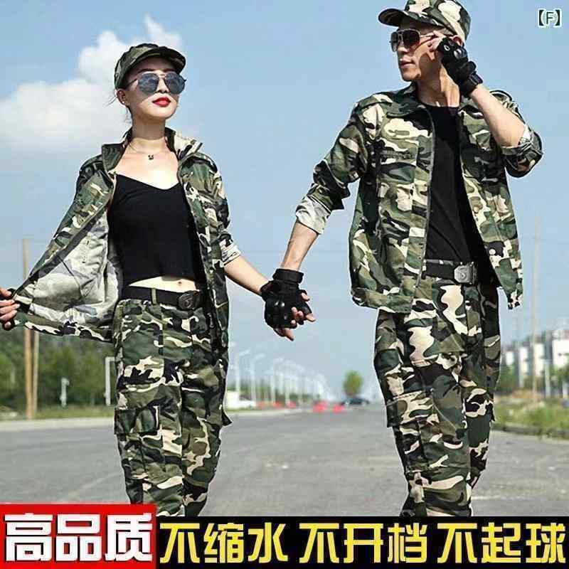 作業服　セット 迷彩 作業着 スーツ メンズ 厚手 耐摩耗 労働 保護 レディース 軍事 訓練 春秋 労働者 トレーニング
