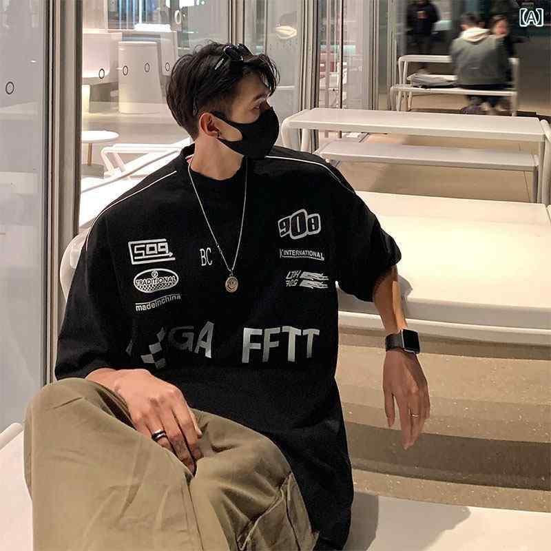 メンズ Tシャツ トップス メンズ Tシャツ トップス 280 g ヘビーウェイト 半袖 Tシャツ メンズ 夏 2024 アメリカ バイク 服 ゆったり 大きいサイズ