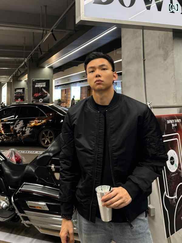 アウター　メンズ　ジャケット　パーカー TBKL アメリカン MA 1 パイロット コットン ジャケット メンズ 秋冬 キルティング 厚手 ヘビー レトロ 防風 防水