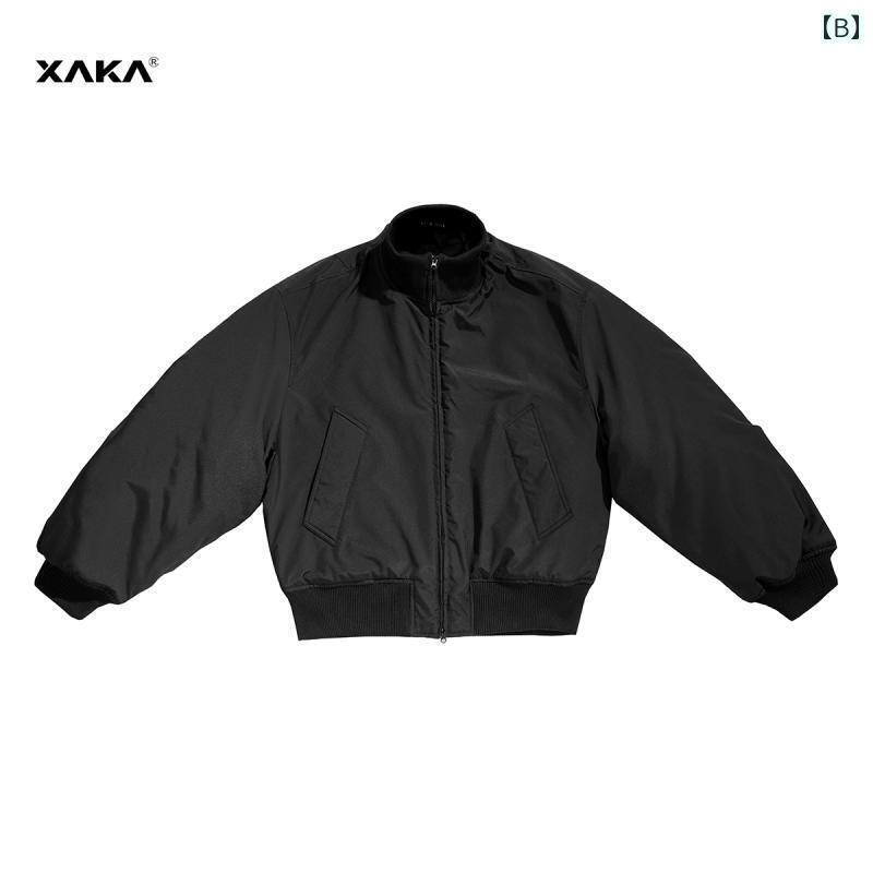アウター　メンズ　ジャケット　パーカ XAKA 2025 春秋 アメリカン スタイル スタンドカラー ショート ジャケット メンズ 新型 ボン バー ベースボール パイロット