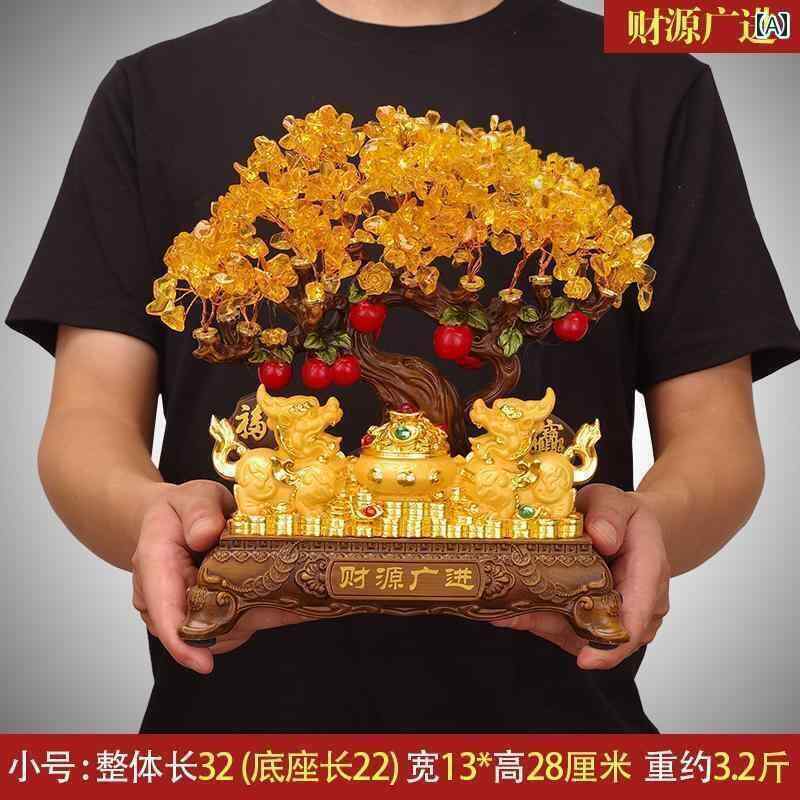 ホビー　雑貨　装飾品 幸運の 木 金の なる 装飾品 会社の デスク トップ 装飾お 店 リビング ルーム レストラン 開店 祝い